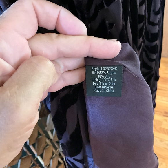 NWT$425 Jade X Johnny Was Twilight Silk Maxi Eggplant SMALL - Picture 6 of 12